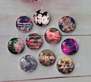 Handmade Round Photo Glass Cabochon A277