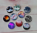 Handmade Round Photo Glass Cabochon A295