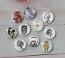 Handmade Round Photo Glass Cabochon A305
