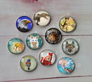 Handmade Round Photo Glass Cabochon animal A588