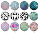 Handmade Round Photo Glass Cabochon 2489B
