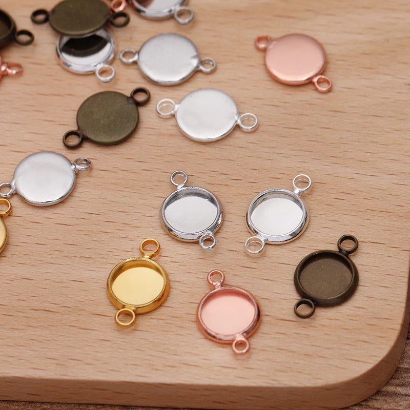 Stainless Steel Alloy Pendants, Base Blanks Cabochons Setting Tray