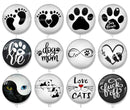 Handmade Round Photo Glass Cabochon 1916