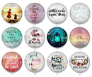 Handmade Round Photo Glass Cabochon 1925