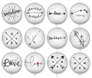 Handmade Round Photo Glass Cabochon 1934