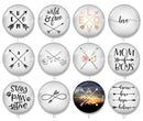 Handmade Round Photo Glass Cabochon 1944