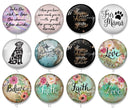 Handmade Round Photo Glass Cabochon 1948
