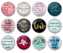 Handmade Round Photo Glass Cabochon 1950