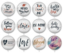 Handmade Round Photo Glass Cabochon 1959