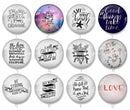 Handmade Round Photo Glass Cabochon 1962
