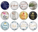 Handmade Round Photo Glass Cabochon 1963