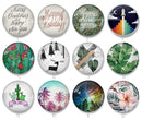 Handmade Round Photo Glass Cabochon 1964