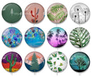 Handmade Round Photo Glass Cabochon 1967