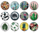 Handmade Round Photo Glass Cabochon 1968