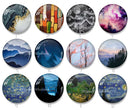 Handmade Round Photo Glass Cabochon 1977