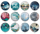 Handmade Round Photo Glass Cabochon 1978