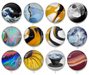 Handmade Round Photo Glass Cabochon 1985