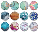 Handmade Round Photo Glass Cabochon 1989