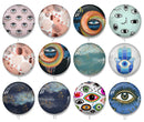 Handmade Round Photo Glass Cabochon 1995