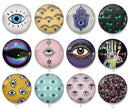 Handmade Round Photo Glass Cabochon 1996