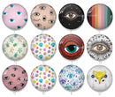 Handmade Round Photo Glass Cabochon 1997