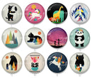 Handmade Round Photo Glass Cabochon 2042