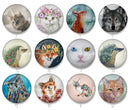 Handmade Round Photo Glass Cabochon 2056