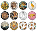 Handmade Round Photo Glass Cabochon 2069