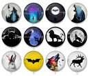 Handmade Round Photo Glass Cabochon 2081