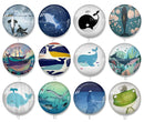 Handmade Round Photo Glass Cabochon 2101