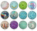 Handmade Round Photo Glass Cabochon 2254