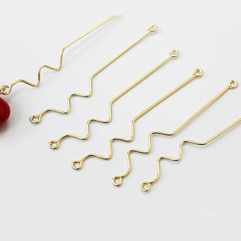 30pcs Arc connecting rod long curve earrings supplies ear stud Jewelry Findings Jewelry Supplies DIY connector