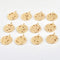 5pcs Real 18K Gold Plated Twelve constellations Charm,Gold Initial Charm,Vermeil Letter Pendant,Gold Initial Charms,Round Coin Charm