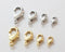 10PCS,Real Gold Plated Brass Lobster Clasp Oval Lobster Clasps, necklace findings, jewellery clasps