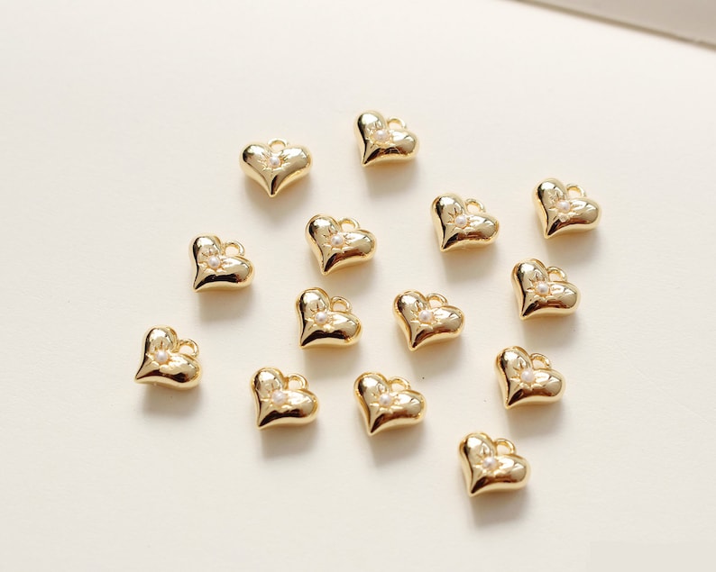 10pcs Real 18K Gold Plated Star Charm,Gold Initial Charm,Vermeil Star Pendant,Gold Initial Charms,Tiny Mini Heart Charm