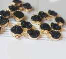 10PCS Round Imitation Druzy, Druzy Connector, Resin Druzy Pendant Charm Drop, Bezel Gem Druzy, Link, 14*21MM, Jewelry Findings