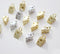 6pcs Real 18K Gold Plated Cheese Charm, Gold Initial Charm, Vermeil Cheese Pendant, Food, Dessert,Cake