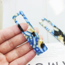 6pc Long Bar Charms Rectangle Stick Cellulose Acetate Colorful Charm Plastic Pendant Resin Acrylic Pendant Diy Jewelry Accessories