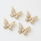 6pcs Real 18k Shiny Gold Butterfly Charms, CZ Pave Butterfly Pendant, Dainty Charms, Necklace Charm, Bracelet Charms, Nickel-free