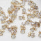 10pcs Gold Plated Zircon Bow-knot Charms,Zircon Butterfly Pendant, Dainty Charms, Necklace Charm, Bracelet Charms, Gold Plated Findings