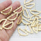 10pcs Matt gold plated semicircle charm, semicircle connector, link