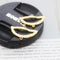 10pcs Matt gold plated semicircle charm, semicircle connector, link