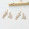 6pcs Real 18K Gold Plated Cat Charm,CZ PAVE Cat, Zircon Cat Charm,Animal Charm, Cat Drop,Jewelry Making