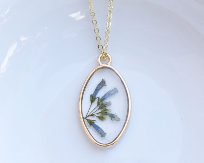 Custom Wedding Bouquet (made to order) pressed flower resin necklaces