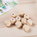 100PCS 10MM/12MM/14MM/16MM/18MM/20MM Faceted Octagon Wood Bead, Natural Wooden Bead Charm