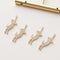 6pcs Real 18K Gold Plated Cat Charm,CZ PAVE Cat, Zircon Cat Charm,Animal Charm, Cat Drop,Jewelry Making