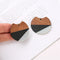 4pcs Epoxy Resin Pendants, Semi Translucent White Resin Findings, Wood and Resin Pendant, Color Blocked, Large Round Charm
