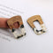 4pcs Epoxy Resin Pendants, Semi Translucent White Resin Findings, Wood and Resin Pendant, Color Blocked, Large Trapezoid Charm
