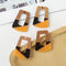 4pcs Epoxy Resin Pendants, Semi Translucent White Resin Findings, Wood and Resin Pendant, Color Blocked, Large Trapezoid Charm