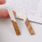 4pcs Epoxy Resin Pendants, Long Stick Translucent White Resin Findings, Wood and Resin Pendant, Color Blocked, Long BarCharm